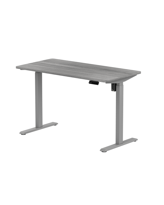 Biurko z elektryczną regulacją wysokości, 1200x600 mm, szare - TechViking