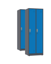 2x Szafa socjalna ubraniowa 1800x600x500 mm grafitowo niebieska - TechViking