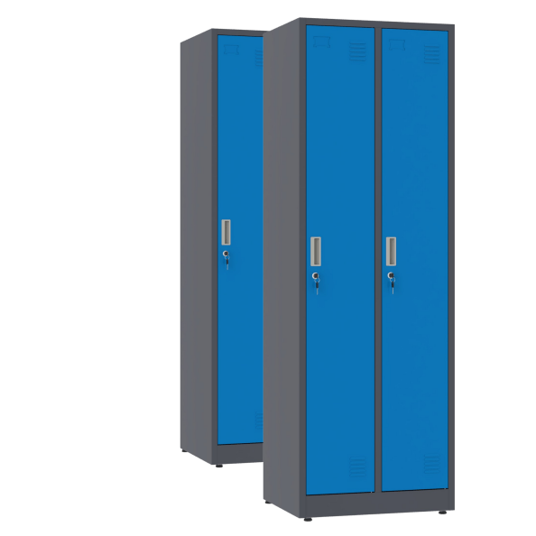 2x Szafa socjalna ubraniowa 1800x600x500 mm grafitowo niebieska