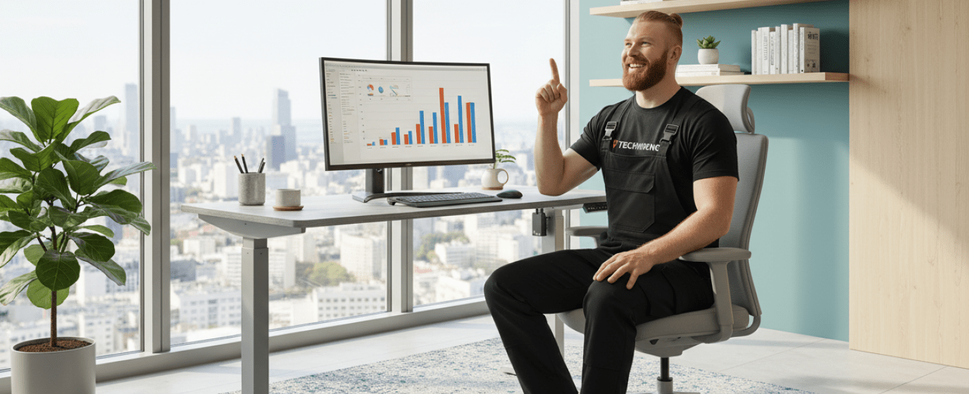 TechViking - Codzienna praca bez bólu pleców – zalety biurka z regulacją wysokości